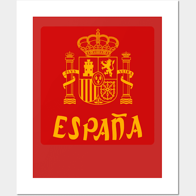 Spain world cup tshirt spanish fans Wall Art by Barotel34